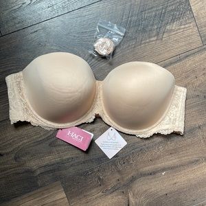 HACI Women's Full Figure Strapless Bra Multiway Coverage Underwire